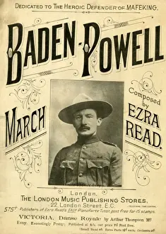 Mafeking Prints: Music cover, Baden Powell, a March by Ezra Read