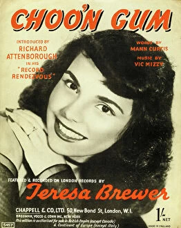Attenborough Collection: Music cover, Choo'n Gum, sung by Teresa Brewer