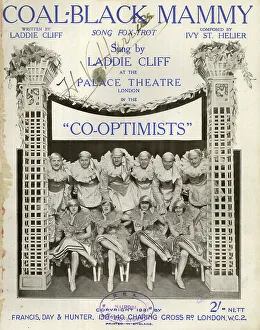 Composed Prints: Music cover, Coal-Black Mammy from Co-Optimists