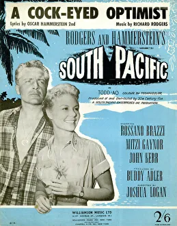 Composed Prints: Music cover, A Cock-Eyed Optimist, from South Pacific