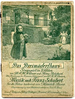 Schubert Gallery: Music cover, Das Dreimaderlhaus, by Franz Schubert