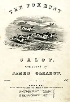 Gallop Prints: Music cover, The Fox Hunt Galop, by James Gleadow