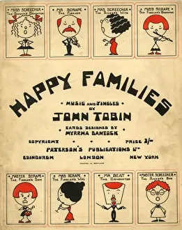 Paterson Prints: Music cover (front), Happy Families