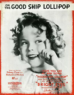 Sidney Collection: Music cover, On the Good Ship Lollipop, Shirley Temple