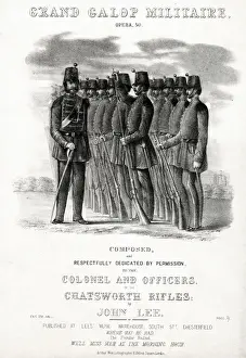 Composed Prints: Music cover, Grand Galop Militaire, Chatsworth Rifles