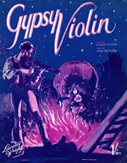 Violins Prints: Music cover, Gypsy Violin
