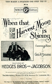 Images Dated 11th September 2017: Music cover, When that Harvest Moon is Shining