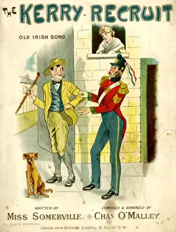 Composed Prints: Music cover, The Kerry Recruit, Old Irish Song