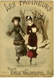 Skating Prints: Music cover, Les Patineurs Valse, by Emile Waldteufel