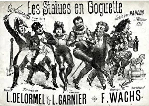 Paulus Prints: Music cover, Les Statues en Goguette, comic song