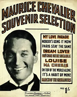 Songs Prints: Music cover, Maurice Chevalier, Souvenir Selection