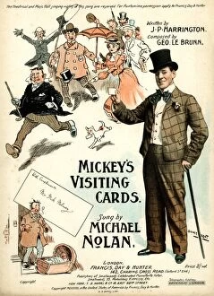 Music cover, Mickeys Visiting Cards sung by Michael Nolan