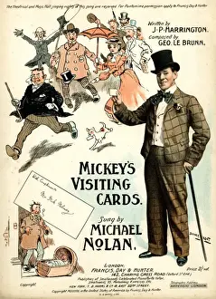 Nolan Prints: Music cover, Mickeys Visiting Cards sung by Michael Nolan