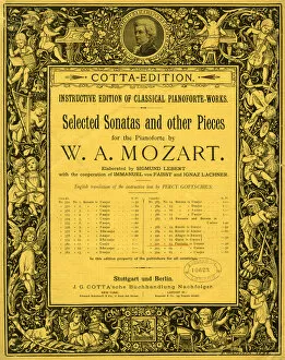 Adagio Gallery: Music cover, Mozart Selected Sonatas and other Pieces