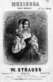 Images Dated 7th January 2016: Music cover, Musidora, Polka-Mazurka by W Strauss