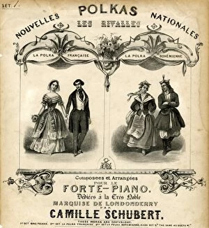 Schubert Gallery: Music cover, National Polkas by Camille Schubert
