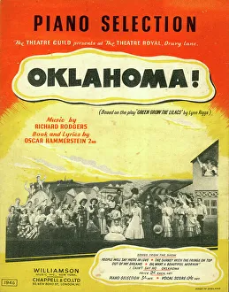 Rodgers Prints: Music cover, Oklahoma! by Rodgers and Hammerstein