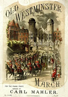 Carl Collection: Music cover, Old Westminster March, by Carl Mahler