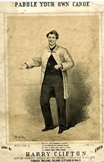 Clifton Prints: Music cover, Paddle Your Own Canoe by Harry Clifton