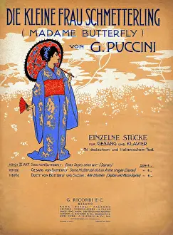 Parasol Prints: Music cover, Puccini, Madame Butterfly (German edition)