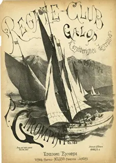 Galop Prints: Music cover, Regate-Club Galop, Yacht Regatta