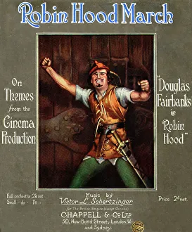 Themes Prints: Music cover, Robin Hood March, Douglas Fairbanks