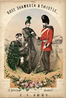 Quadrille Prints: Music cover for The Rose, Shamrock and Thistle