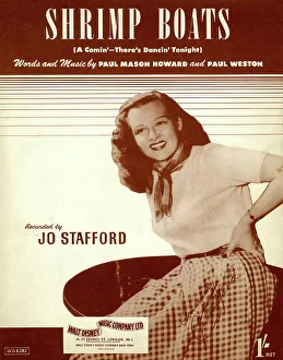 Stafford Prints: Music cover, Shrimp Boats, recorded by Jo Stafford