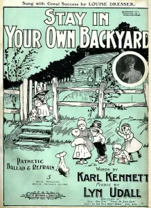 Sung Prints: Music cover, Stay in Your Own Backyard