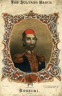 Abdulmecid Gallery: Music cover, The Sultans March, by Rossini