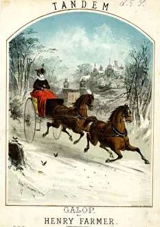 Robins Prints: Music cover, Tandem Galop by Henry Farmer
