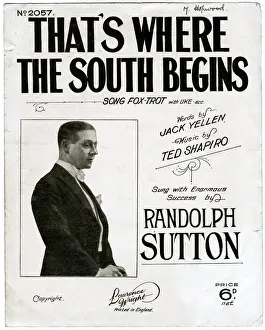 Foxtrot Prints: Music cover, Thats Where the South Begins