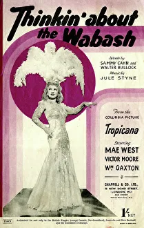 Shilling Prints: Music cover, Thinkin about the Wabash, Mae West