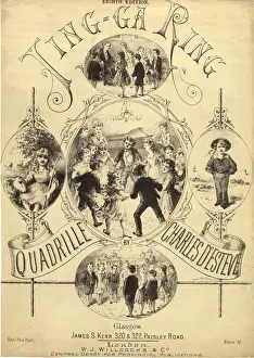 Quadrille Prints: Music cover, Ting-Ga Ring Quadrille by Charles D Esteve