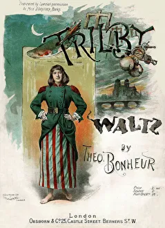 Waltz Prints: Music cover, Trilby Waltz, by Theo Bonheur
