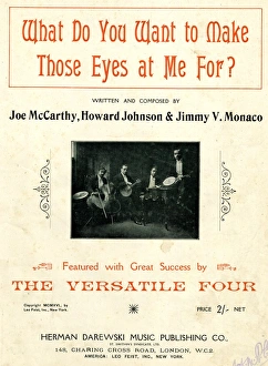 Images Dated 11th September 2017: Music cover, What Do You Want to Make Those Eyes at Me For?