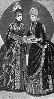 Duet Prints: Music at home - singing, 1880s