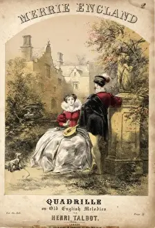 Quadrille Prints: Music sheet cover for Merrie England Quadrille