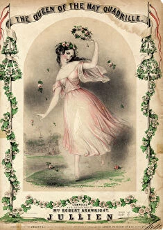Allegory Gallery: Music sheet cover for Queen of the May Quadrille