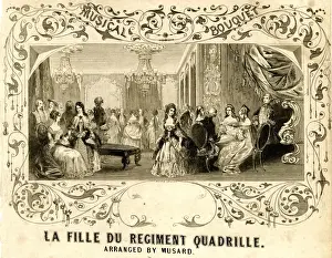 Music sheet, La Fille du Regiment Quadrille