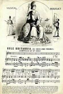 Bouquet Collection: Music sheet, Rule Britannia, as solo and chorus
