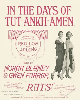 Images Dated 27th March 2019: Music Sheet - Tutankhamen - Gwen Farrar and Norah Blaney