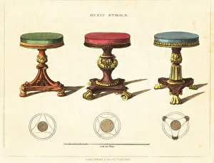 Music stools, Regency style