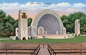 Folder Prints: Music Temple, Washington Park, Milwaukee, Wisconsin, USA Date: circa 1940