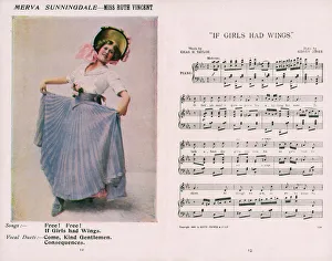 Musical comedy, The Medal and the Maid, song, If Girls Had Wings, music by Sidney Jones