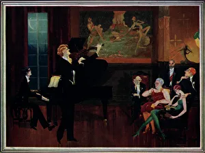 Water Colour Prints: Musical performance in Ekhagen, Stockholm