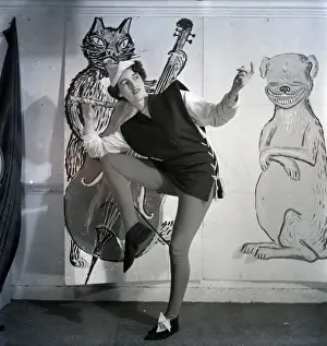 Tights Prints: Musician in costume at an Arts Ball