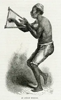 Harpist Prints: Musician of Dahomey