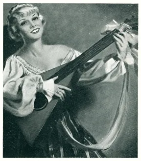 Triangular Prints: Musician Girl