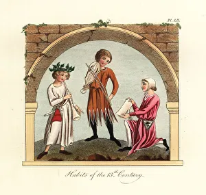 Scroll Prints: Musicians of the 13th century